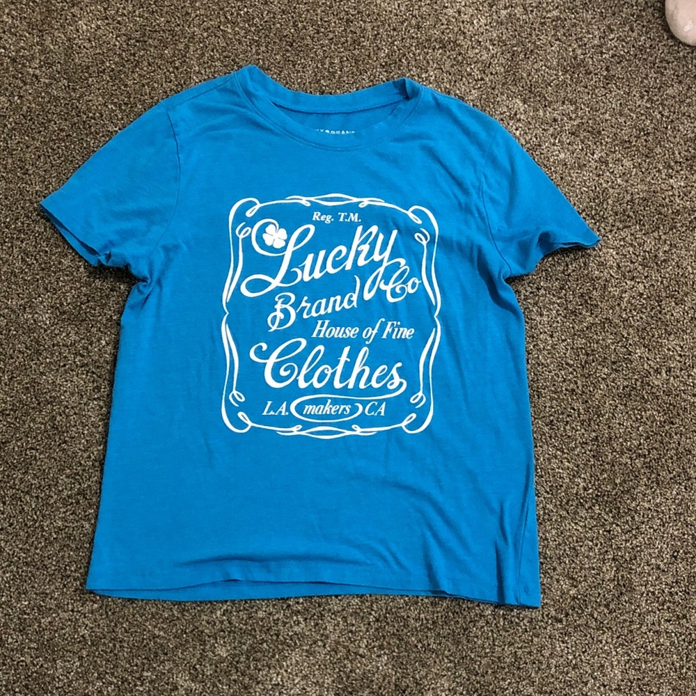 Lucky Brand Blue Short-Sleeve Graphic Tee